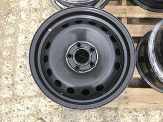 (2) RSSW X41658 Black Steel Wheels, 16x6.5, 5-108 Bolt Pattern.