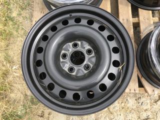 (2) RSSW X43754 Black Steel Wheels, 17x6.5, 5-120 Bolt Pattern.