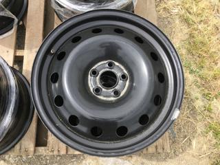 (2) RSSW X43757 Black Steel Wheels, 17x6.5, 5-105 Bolt Pattern.