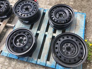 (4) Assorted Black Steel Wheels.