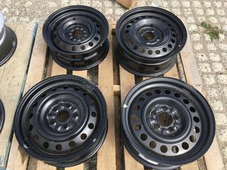 (4) Assorted Black Steel Wheels.