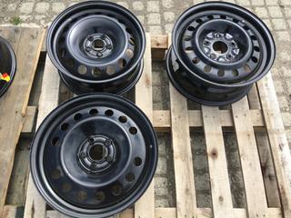 (3) Assorted Black Steel Wheels.