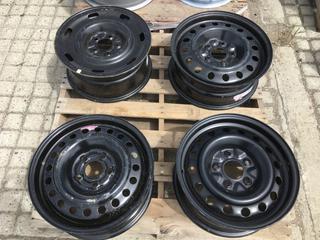 (4) Assorted Black Steel Wheels.