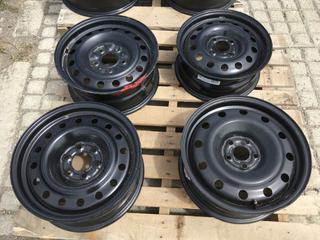 (4) Assorted Black Steel Wheels.