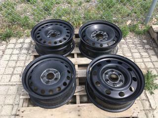 (4) Assorted Black Steel Wheels.