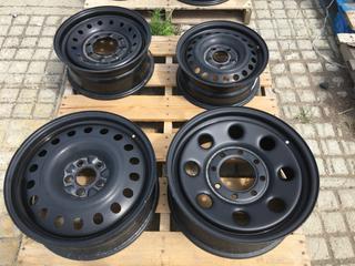 (4) Assorted Black Steel Wheels.