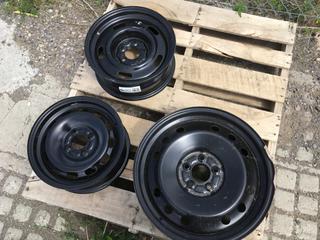 (3) Assorted Black Steel Wheels.