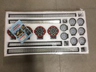 TMG Industrial 16pc LED Worklight Set, New.