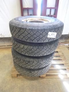 (4) Armstrong 7.50R16LT Tires w/ Rims, (WR-1)