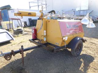 Terex AL5080D-4MH Light Tower c/w Kubota Engine, Diesel, Showing 3,936 Hours, ST 205/75D15 Tires At 95%, SN GSF-22492 *NOTE: Lights Plug In Requires Repairs*, (WR-1)