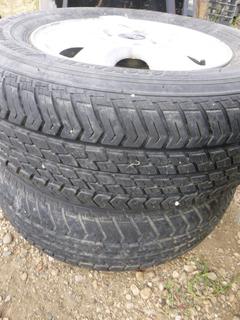 (2) Moto Master Tires on Kia Rims, P215/70R15 975 (R1), (WR-1)