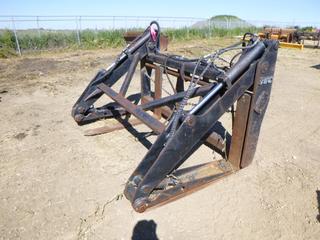 IMAC 94" Wheel Loader Pipe Grapple, Center to Center 38.5", 4" Forks To Fit CAT IT 28/38-CAT 928/938 Loaders (Fichtenberg/Higher Ground Acreage Dispersal)