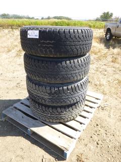 (4) Champiro Ice Pro 2 Studded Winter Tires, Size LT 265/70R17 w/ Rims and Sensor, 6 Stud Spots On Rims, (WR-1)
