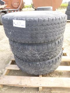 (2) Toyo M-55 LT 275/70R18 Tires, (1) Goodyear Wrangler LT 275/70R18 Tire w/ 8 Stud Rim, (WR-1)