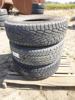 (2) Goodyear Wrangler LT 245/75R17 Winter Tires w/ 8 Stud Rims, (1) Nokian LT 265/70R17 Tire, (WR-1)