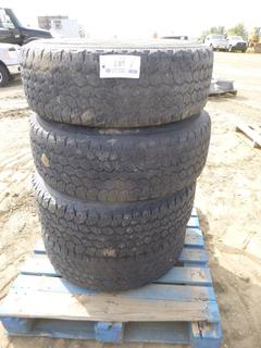 (4) Goodyear Wrangler All Terrain Tires w/ 8 Stud Rims, LT 265/70R17, (WR-1)