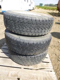 (3) BF Goodrich Rugged Trail LT 245/75R17 All Season Tires w/ 6 Stud Rims and Sensors, (WR-1)