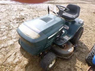 Craftsman Ride On Lawn Mower 42" Cut Automatic, Model 944609960, Gas, Kohler CV165, Tires At 50%, SN 021599d001111 *NOTE: Running Condition Unknown, 2 Front Tires Flat*