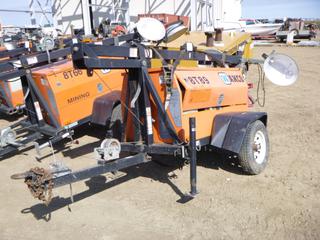 Wanco WLTC4 Light Tower c/w Kohler Diesel Engine, Showing 10,031 Hours, 2" Ball Hitch/Pintle, VIN 5F13D1418B1004402 *NOTE: Running Condition Unknown, Missing Tire* (North Fence)