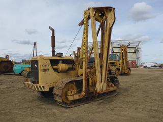 1957 CAT D7 Pipelayer Side Boom c/w Diesel, 21' Folding Boom, Showing 1806 Hours, SN 17A18125