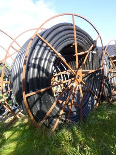Global Pipe 3" SDR 13.5 Approx. 650M w/ Reel *NOTE: Located Offsite At Thomas Horizontal Drilling Yard In Barrhead,AB. Skid Steer Available To Assist With Load Out. Contact Richard For More Information 780-222-8309*