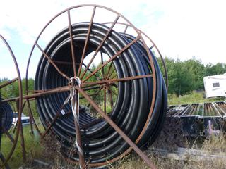 Global Pipe 4" SDR 13.5 Approx. 700' w/ Reel *NOTE: Does Not Included Reel Stand, Located Offsite At Thomas Horizontal Drilling Yard In Barrhead,AB. Skid Steer Available To Assist With Load Out. Contact Richard For More Information 780-222-8309*