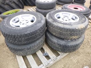 (4) Goodyear Wrangler All Season P235/75R15 Tires w/ Rims, (WR-1)