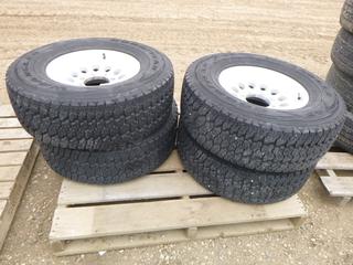 (4) Goodyear Wrangler All Season LT265/75R16 Tires w/ Rims, (WR-1)