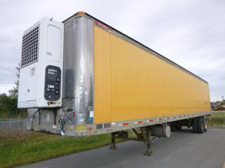 1996 49' Great Dane T/A Reefer Van Trailer c/w Spring Susp, GVWR 65,000 LB, Sliding Axles, Plumped For Pup, c/w Thermo King Super II, Showing 37,998 Hours, Side Door, Rear Roll Up Door, CVIP 07/20, VIN 1GRAA9828T8146401 *NOTE: LR Tire Pulling Away From Rim* (Fichtenberg/Higher Ground Acreage Dispersal)