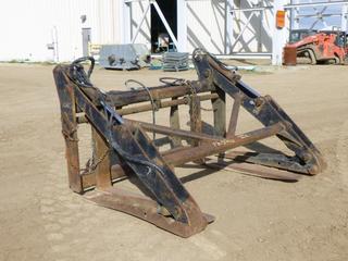 IMAC Loader Grapple Forks, 59" Forks, Model CAT IT386, 8' Long x 140" High (Fichtenberg/Higher Ground Acreage Dispersal)