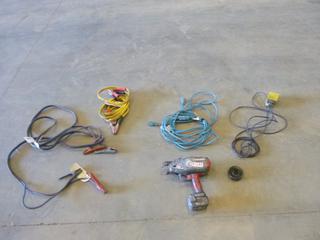 (2) Extension Cords, (2) Set of Jumper Cables, (1) Wire Gun (E4-3,3)
