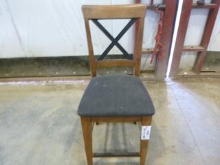 Wood Framed Upholstered Counter Stool (E-2-1-1)