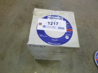 (1) Box of Powerflex Flap Discs, 7" x 7/8", 120 Grit (E4-21)