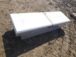 (1) Delta Truck Tool Box, 20" x 5' x 15", Aluminum Checker Plate, (1) Headache Rack, 66" x 26"