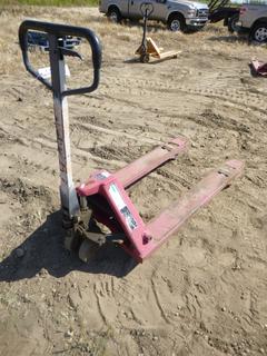 Hand Hydraulic Pallet Truck, Model 4YX97, Capacity Unknown, 28" W, (WR-3)