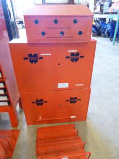 (2) Wurth 2 Door Cabinet w/ 2 Wall Hanging Units, (1) Fuel Line/PVC Emission Hose Unit