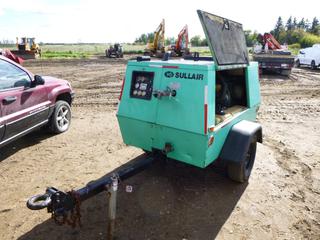 Sullair Towable Air Compressor, Model 185DPQCA c/w Diesel, 185c FM, S/N 004-133310 (Pintle Hitch) (North Fence) (Fichtenberg/Higher Ground Acreage Dispersal)