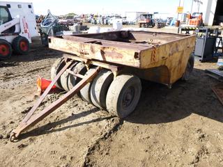 Wobbly Pneumatic Tow Behind Trailer,  Model P677, S/N 6368 (North Fence) (Fichtenberg/Higher Ground Acreage Dispersal)