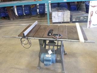 Delta 10" Table Saw, Model 34-740, S/N 360818 C/w Doerr 1.5HP Motor, C/w Stand  *Working Condition Unknown*