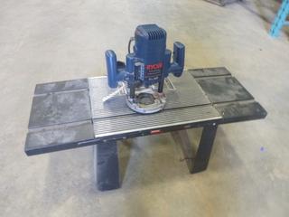 Ryobi Plunge Router, Model R175, S/N 8050609642, C/w Router Table, *Working Condition Unknown*, (W2-2-3), (WR-1)