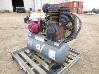 (1) DV System Gas Compressor, 13HP, Max PSI 175, S/N 077270, *Note Pull Cord Broken, Dent in Guard for Belt Pulley, Starter Cup Missing*  *Working Condition Unknown*, (WR-5)