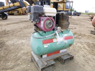 (1) Dayton Air Compressor, Model 4B241B, 20 Gal Tank, *NOTE Dent in Fan Guard, No Pull Cord on Motor* *Running Condition Unknown*, (WR-5)