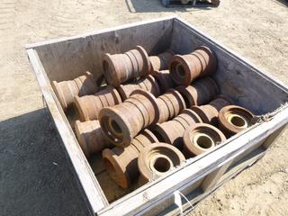 Qty of CAT Roller Flange, Part 5665, 1' x 9 1/2" x 9 1/2" *NOTE: Unused, To Fit 335 - 345 Excavators* (Fichtenberg/Higher Ground Acreage Dispersal), (WR-3)