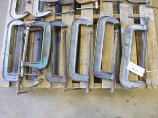 (7) C Clamps, 9" - 12", (WR-3), (WR-4)