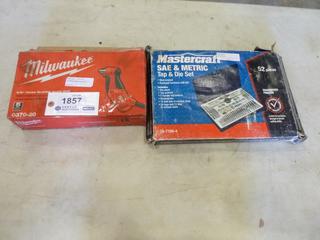 (1) Milwaukee Drill, (1) Tap and Die Set (C-1)