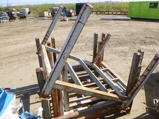 Racks for Holding Scaffold Bars 12' Lengths & 46" Long, Angled ones are 12' Long