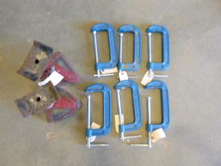 6x6" Clamps, (2) Axle Stands, (C-2)