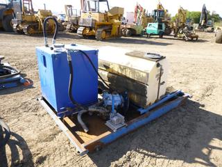 Skid Mounted Lubricant Fill Station w/ Motor and (2) Tanks