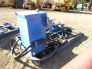 Hydraulic Tank on Skid w/ Assorted of Hydraulic Hoses