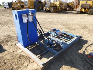 Weatherford Hydraulic Pump Systems, Model PVH-74 S/N 10165, on 8' Skid w/ Motor